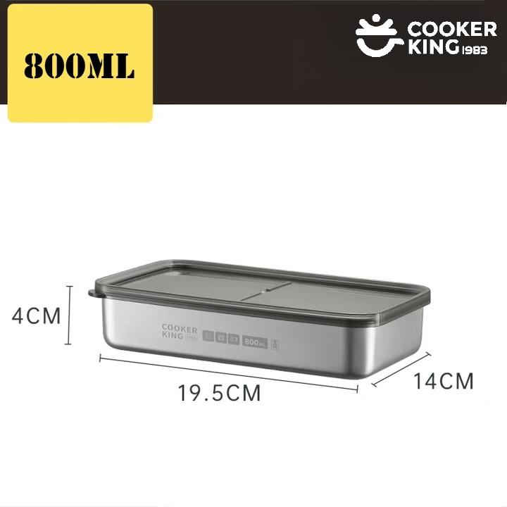 

700-1500ML 304 Stainless Steel + PP Material Fruit Freshness Box Lunch Boxs Sealed Storage Box Vegetable Storage