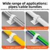 10Pcs Plastic Wire Clamp Holders Self-Adhesive Cord Management Clips  Desk Cable Management