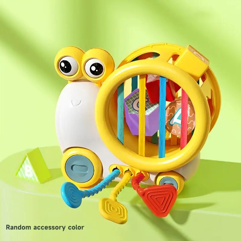 

Educational Snail Activity Cube For Toddlers - Shape Sorting Tactile Plaything Fine Motor Skill Development Birthday Present For Boy Girl