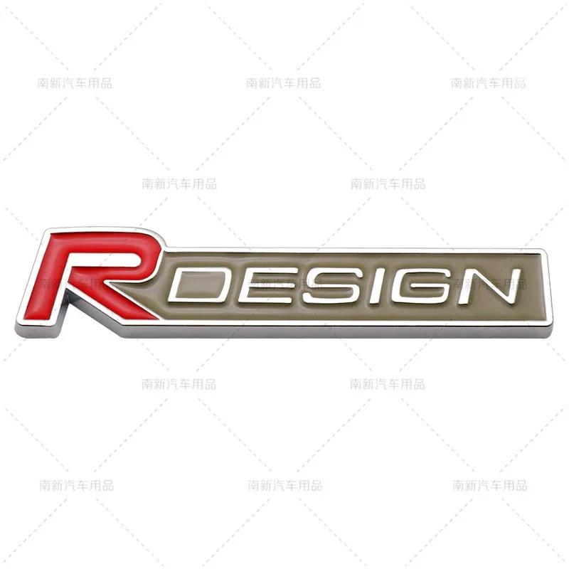 3D Metal Rdesign R Design Front Grill Car Badge Sticker Emblem Decal Decoration For XC40 XC60 XC90 V90 S90 S60 V60 V40 C70