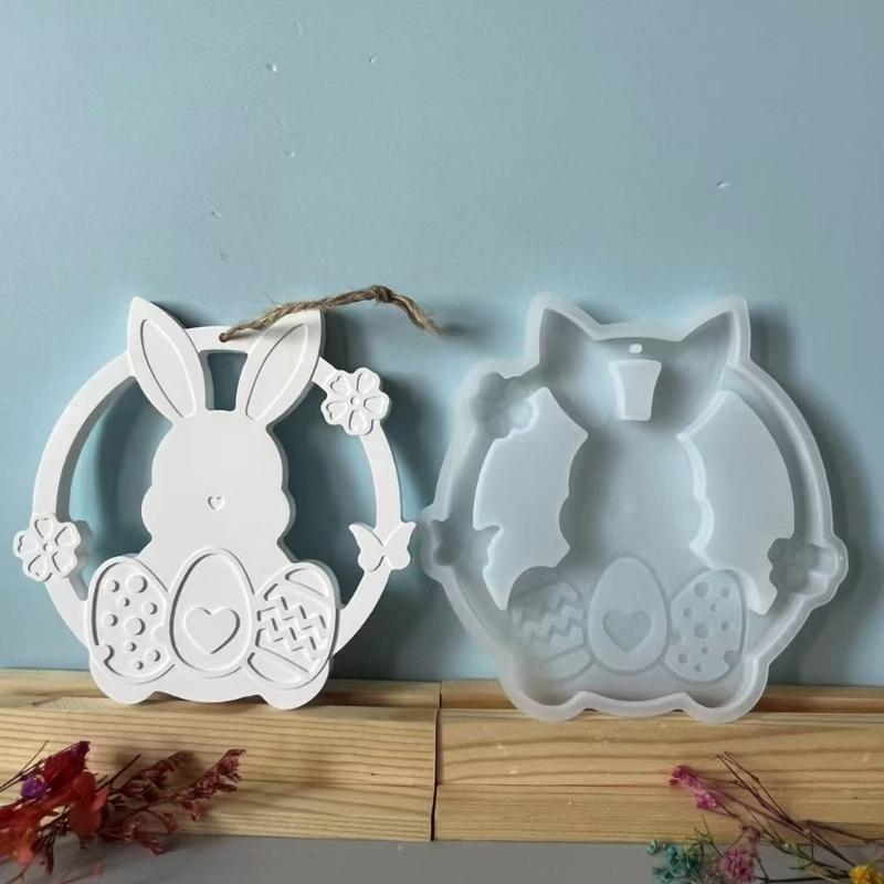Easters Themed Silicone Craft Mould Designs for Rabbits Charm Easy to Clean and Reusable for Crafting