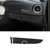 3Pcs Carbon Fiber Interior Passenger Dashboard Cover Trim For 2012-15 Fiat 500