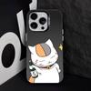 Custodia per Telefono Nyanko di Sensei Natsume per iPhone 17,16,15,14,13,12,11,Pro,Max,Plus,E,Air,Mini Copertura Nera in TPU