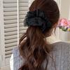Hair Accories Yarn Knot Hair Ties Ribbon Bowknot Large Elastic Tulle Scrunchie Korean Style Bowknot Hair Rope Women