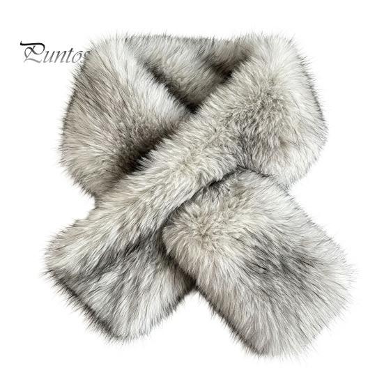 Daily Outdoor Cycling Scarf Faux Fur Collar for Women, Plush Neck Warmer Scarf, Fluffy Solid Color Winter Accessories Scarves, Thanksgiving Christmas
