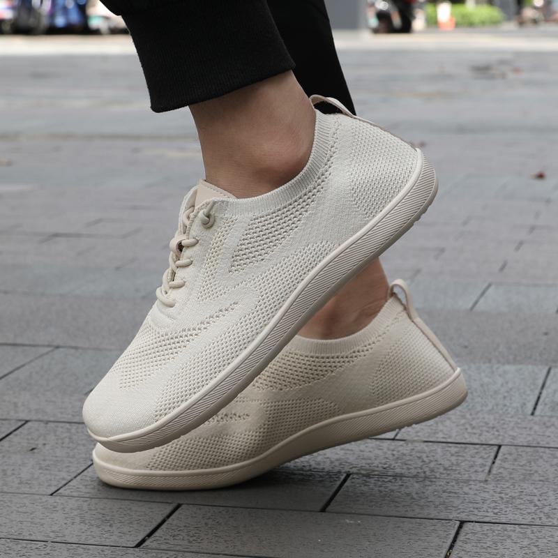 Minimalist Knitted Walking Shoes Women Men Wide Toe Casual Shoes Light Training Sneakers Breathable Barefoot Flats