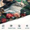 Kitty Print Flannel Blanket, High Quality Comfortable for All Seasons, Home Decor, Warmth and Comfort, Perfect for Christmas Gifts