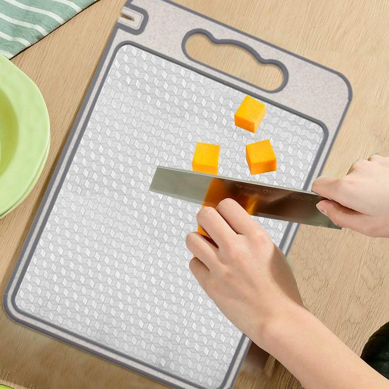 Stainless Steel Chopping Board Double-Sided Cutting Board With Built-In Grinder And Sharpener Kitchen Gadget Fruit Chopping