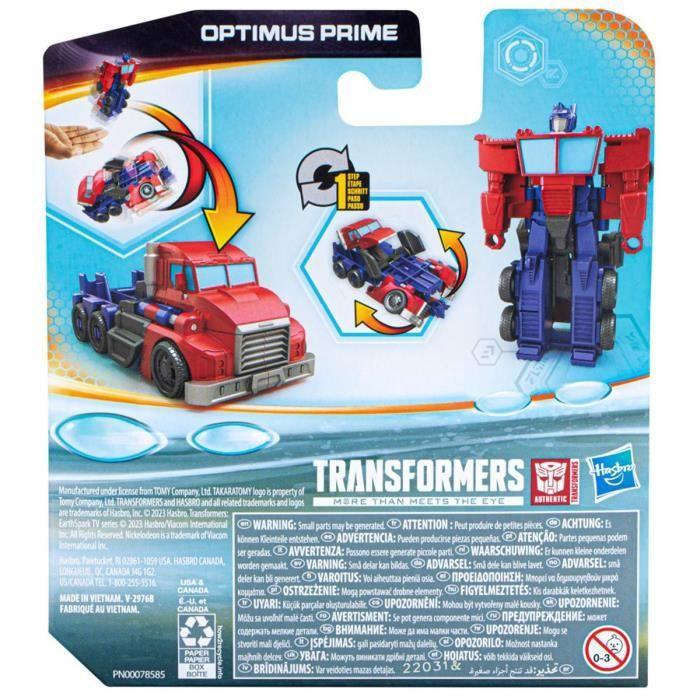 Figurine Transformers Earthspark 1 Step Flip - Optimus Prime - 10cm