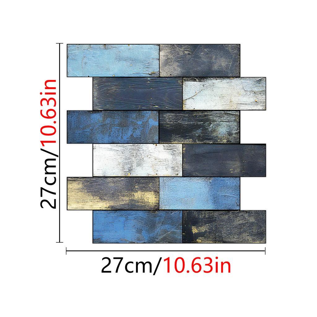 Special Shaped Marble Embossing Tiles Wall Sticker Kitchen Oil-Proof Bathroom Washbasin Art Mural Decals