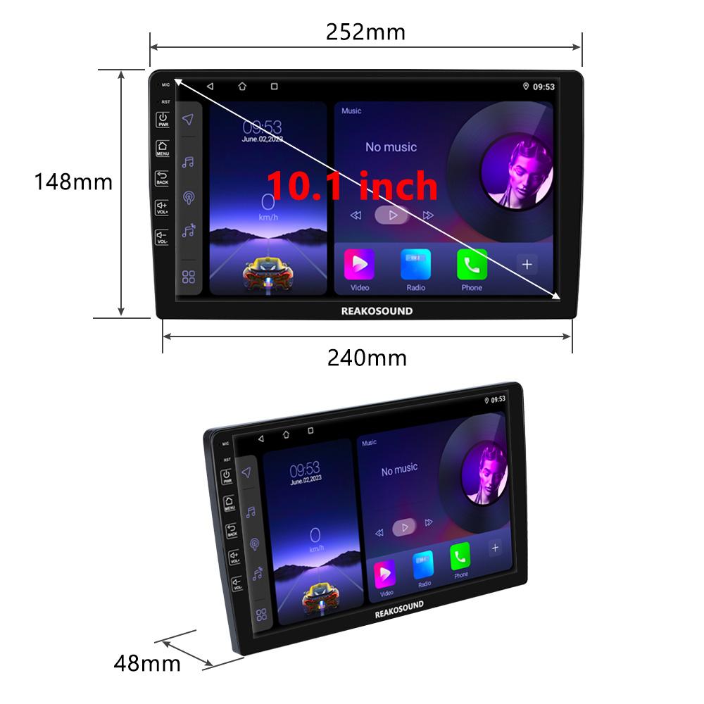 Reakosound 1 Din 9"/10.1" Inch Andriod Car Radio Multimedia Player Bluetooth GPS Navigation WIFI DSP FM Support Carplay