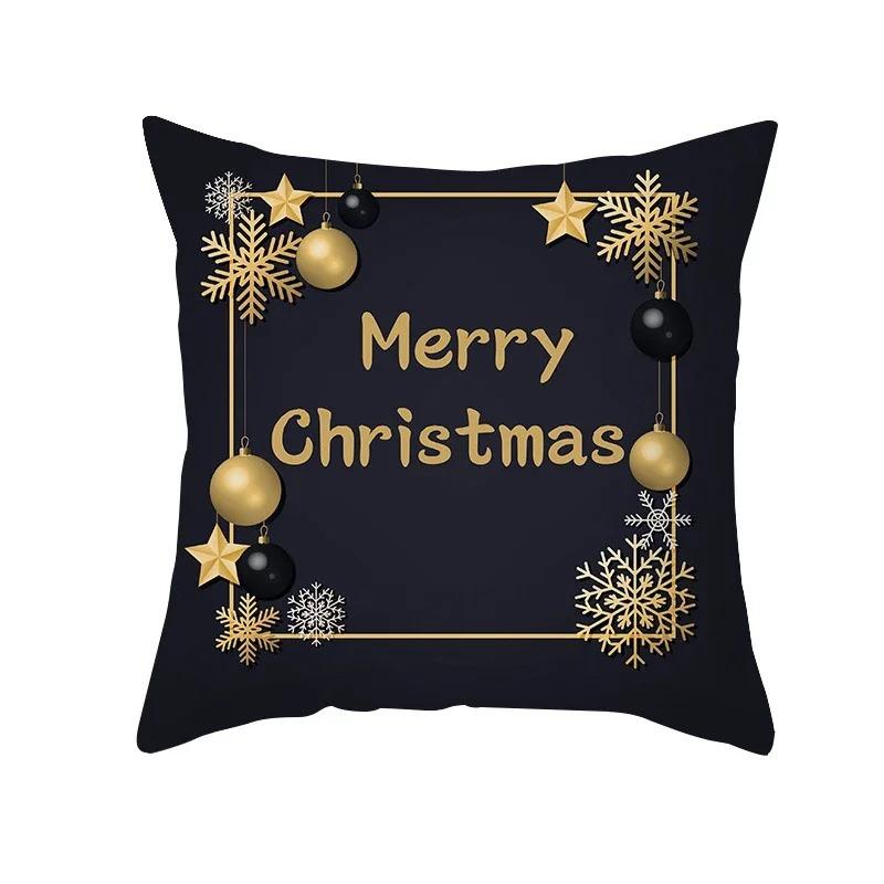 Christmas Themed Pillowcases Car Accessories Office Santa Claus Living Room Sofa Home Pillowcases