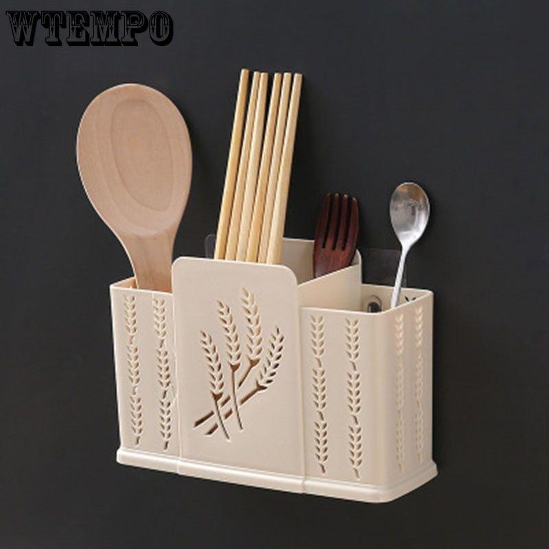 Chopsticks Basket Wall Mounted Chopsticks Storage Rack Chopsticks Box Household Kitchen Spoon Storage Rack