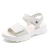 Women's Outdoors fashion trend anti-slip wear-resistant pure black belt soft soled high-heeled sandals White shoes