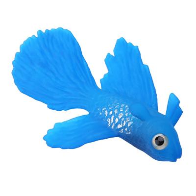 Blue Artificial Silicone Fish Brown Red Fish Tank Ornament Small Fish Simulation Fish Silicone Betta Fish Fish Bowl