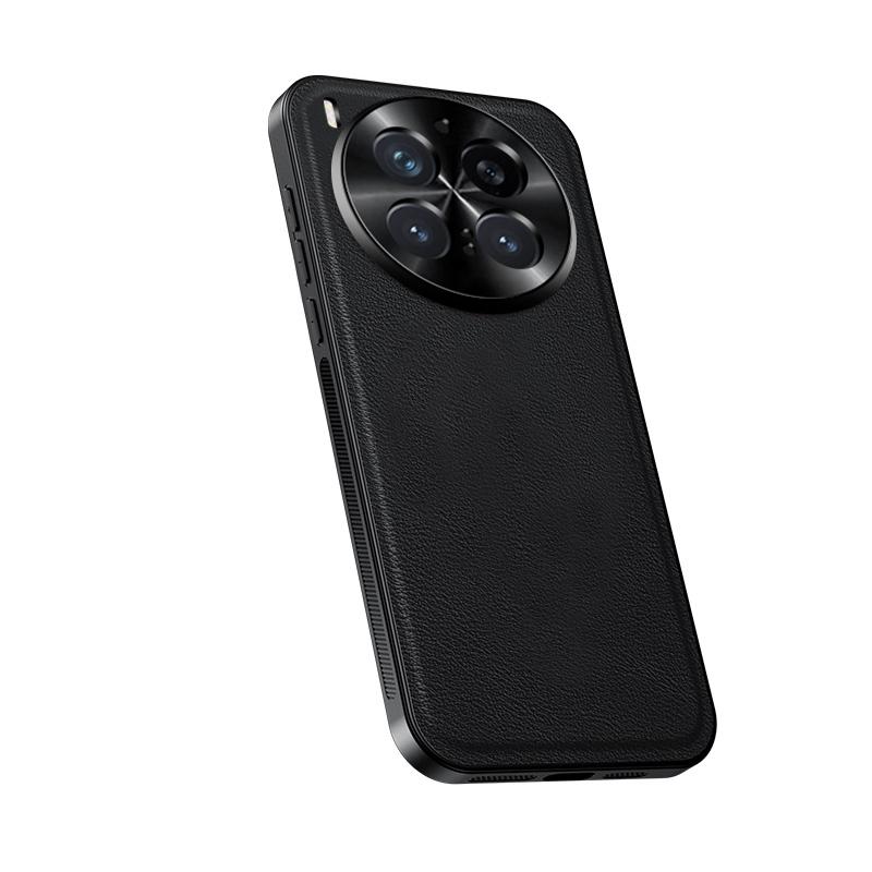 Für Vivo X300 und X300 Pro Hülle Elegantes Leder Verschleißfest Vollständig Abgedeckt Rutschfeste Griffkante Abdeckung Schale