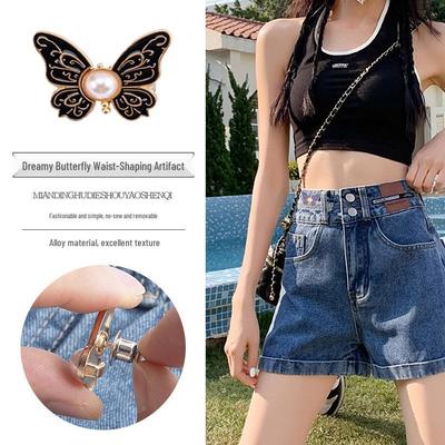 Butterfly Waist Buckle - Adjustable, No-Sew Jeans Button for Easy Waistline Alteration.