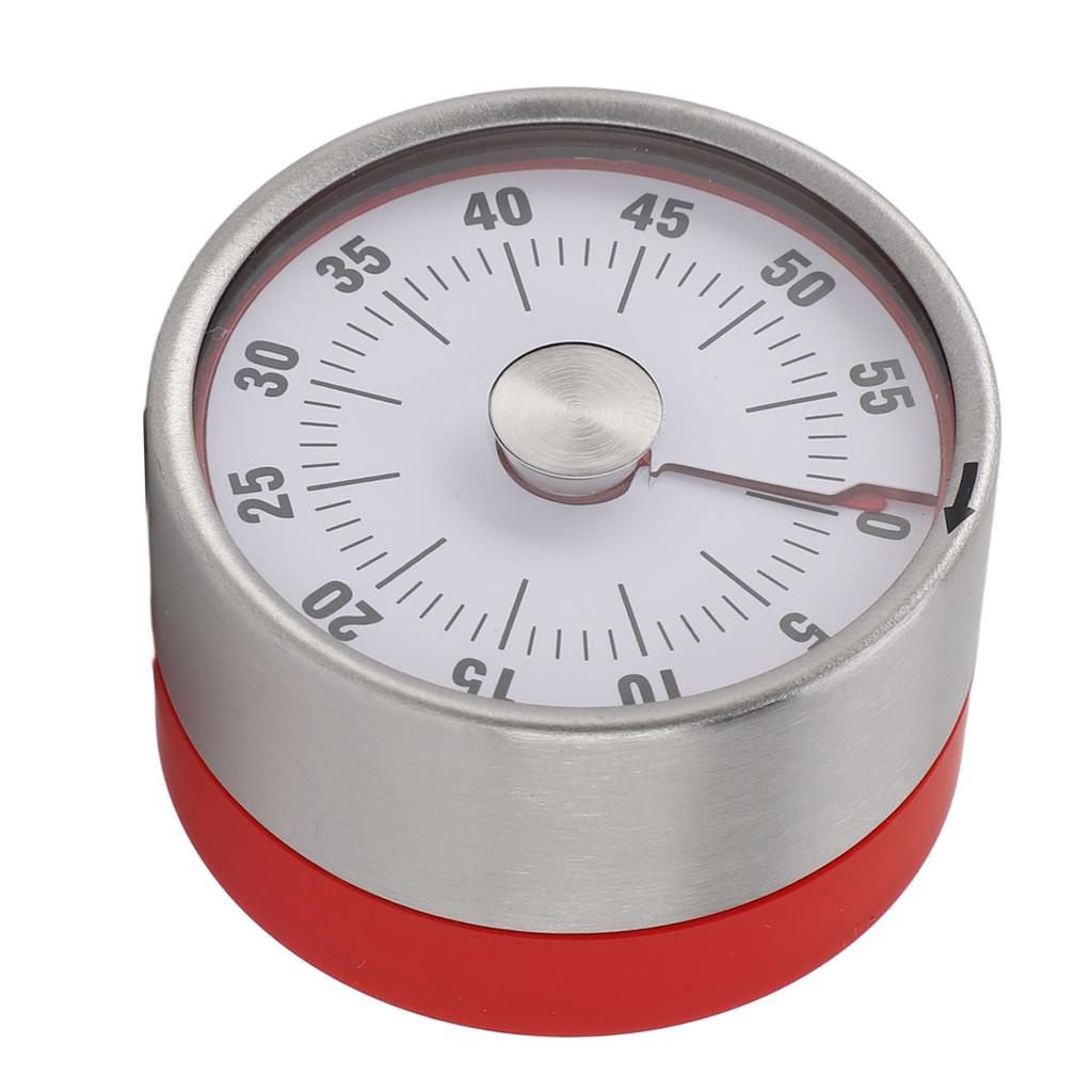Mechanical Countdown Timer 60 Minute Magnetic Stainless Steel Visual Kitchen Timer for Cooking Kids