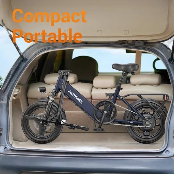 HillMiles Mile 1 Folding E-Bike: 250W, 60km Range, 14" Tires, 23kg, Lightweight, - Urban Commuting