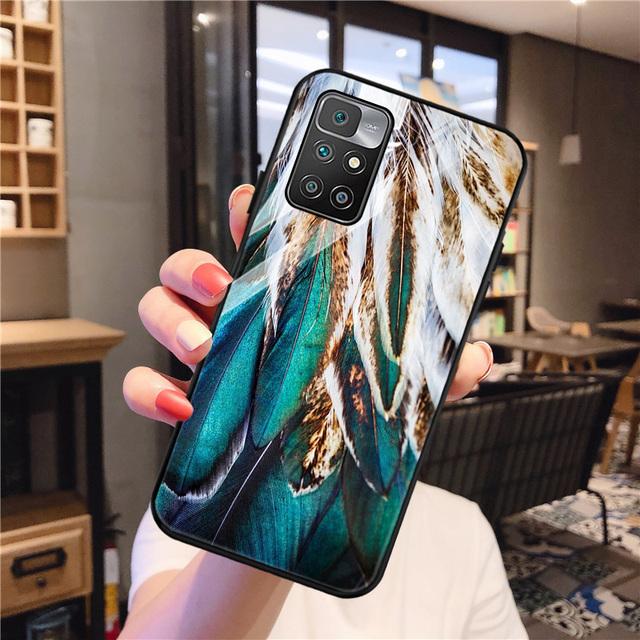 

Чехол Redmi 9 для Xiaomi Redmi 10, чехол из закаленного стекла Redmi 9a 9c Nfc 8a 8 7a 6a Note 8 9 10 Pro, чехол с рисунком на спине RedmiNote9 Pro(9S)