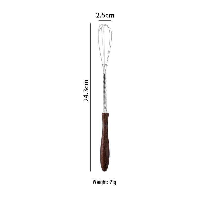 Sanhe Stainless Steel Mini Wooden Handle Whisk