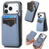 For iPhone 17 Pro Magnetic Case Carbon Fiber Texture Back Cover with Detachable Card Holder