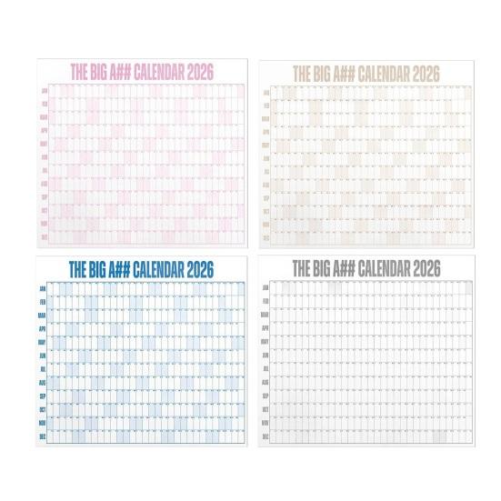 Großer trocken abwischbarer Wandkalender Jan. 2026 - Dez.. Jahresplaner 2026 (12 Monate) – Riesiges Whiteboard – Zeitplan