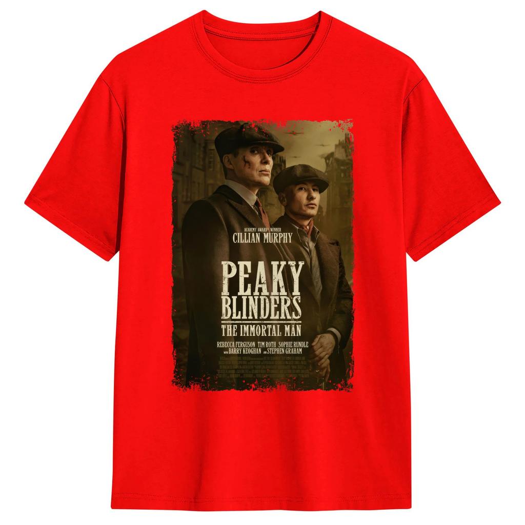Peaky Blinders The Immortal Unisex TShirt Beach Unisex Pure Cotton O Neck Plus Size Clothing Short Sleeve Y2K Basic Tshirt