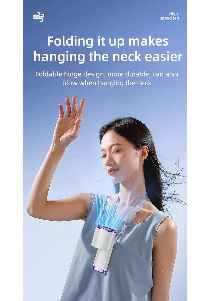 Portable Mini Handheld Fan: Silent, High-Wind Air Conditioner with Semiconductor Cooling