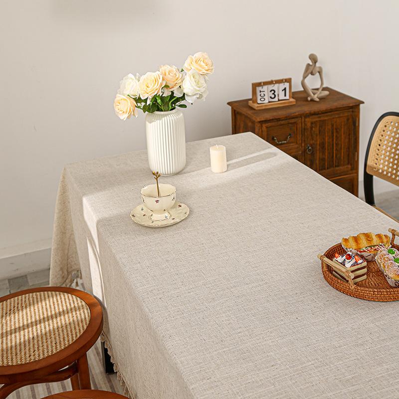 Amerikanische rutschfeste Häkelspitze Runde Tischdecke Esstischdecke Retro Couchtisch Tischdecke Schrankabdeckung Handtuch Staubdicht Polyester Baumwolle