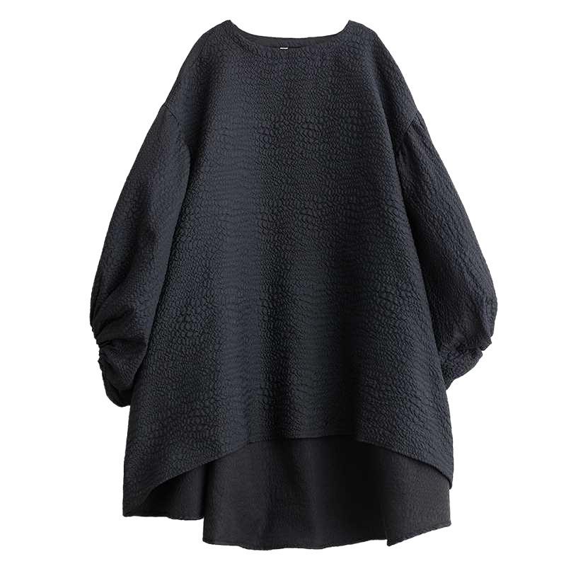 New Loose Fashion Craft Cloth Casual Temperament Lantern Sleeve Irregular Dresses