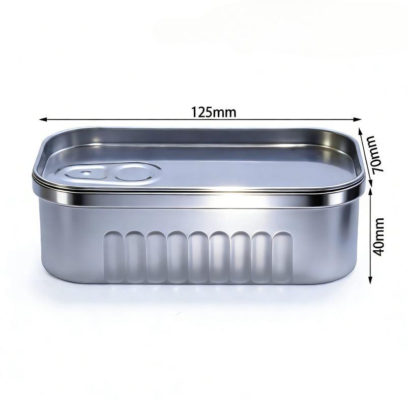 

1/2PCS Sardine Can Shaped Storage Tin Box Portable Metal Material Sealed Jar with Lid for Storing Small Items Household Goods