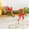 Christmas Candy Cane Shape Cute Christmas Tree Cuttings Traditional Shape Christmas Tree Decorations Christmas Atmosphere 20x10cm