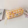 Large Capacity Y2K Cherry Pencil Case Checkered Cartoon Cherry Stationery Storage Bag  Gifts