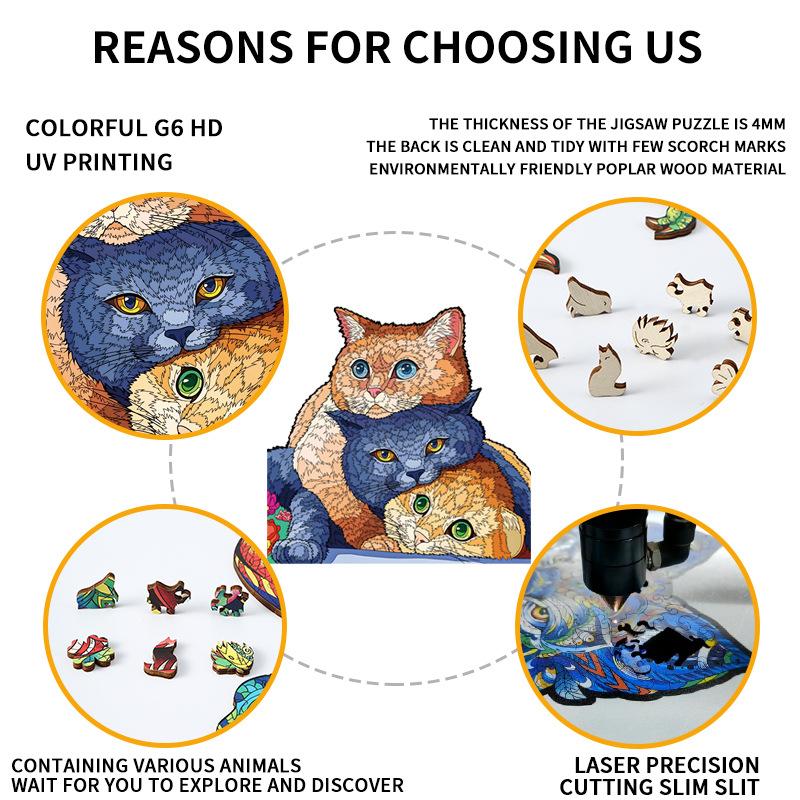 Elefant colorat, iepure, fluture, puzzle din lemn, puzzle 3D personalizat, cadou pentru adulți pentru copii, set de tablă, jucărie, joc de bricolaj