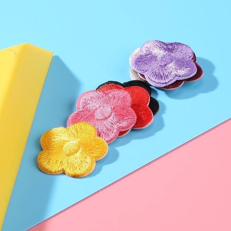 Three Love Flower Cloth Sticker Chinese Style Embroidery Patch Sticker Clothes Down Jacket Pants Holes Self-Adhesive No Traces Repair Subsidy