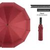 Extra-Large Automatic Black Men's Sunshade & Rain Umbrella - Sturdy, Foldable, Customizable with Thickened Design