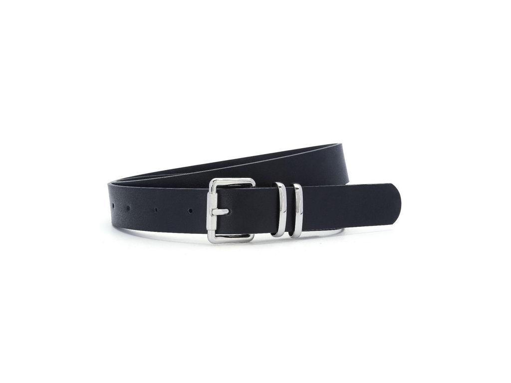 Silver Buckle Leather Women's Belt - Fashionable & Versatile for Jeans and Casual Wear