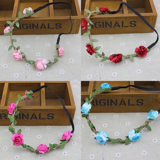 Boho Blumen Frauen Mädchen Blume Haarband Stirnband Festival Party Hochzeit Dekor