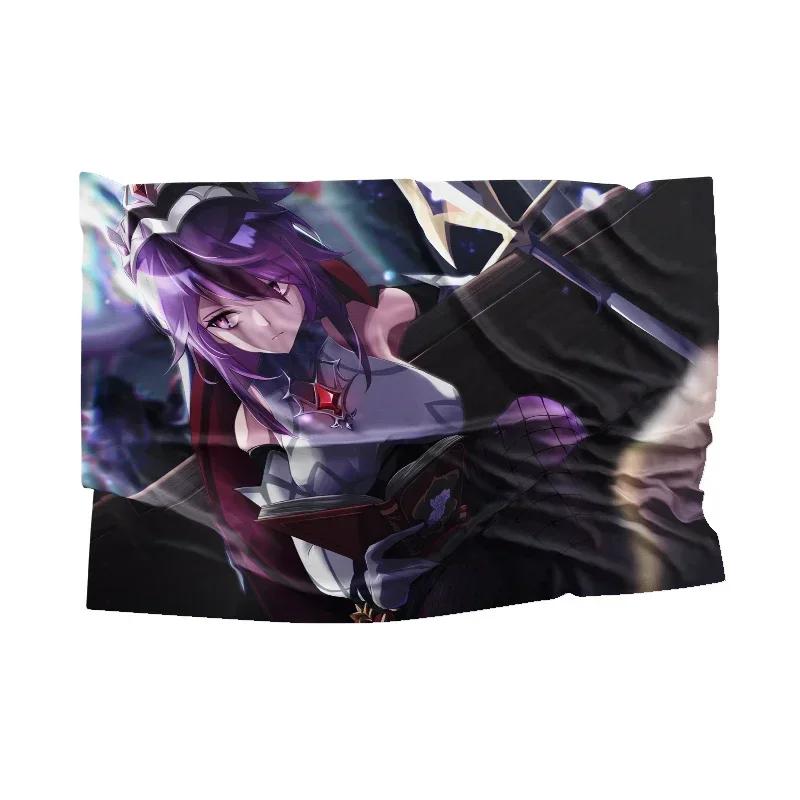 Genshin Impact Blankets Soft Upholstery Sofa Blankets Bed Blankets Gamers Chair Blankets Anime Blankets flannel custom blanket