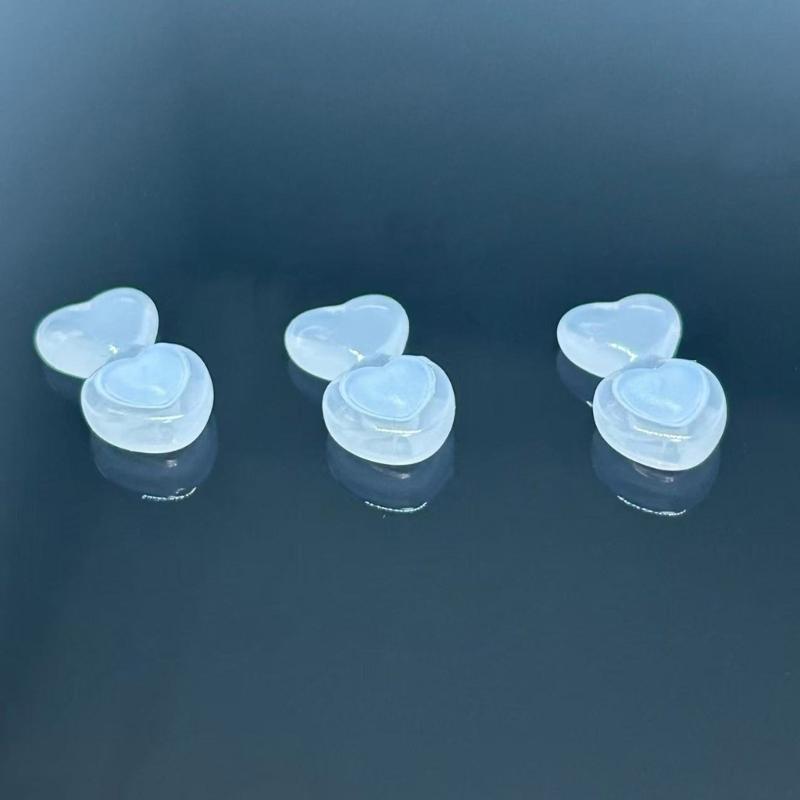 10pcs Heart Silicone Earring Lifters Love Backs for Studs and Droopy Ears Comfortable Secure Replacements Part