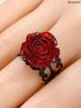 Verstellbarer Ring in Rosenform mit kunstvollem durchbrochenem Band Modeschmuck-Accessoire für den Alltag und besondere Anlässe