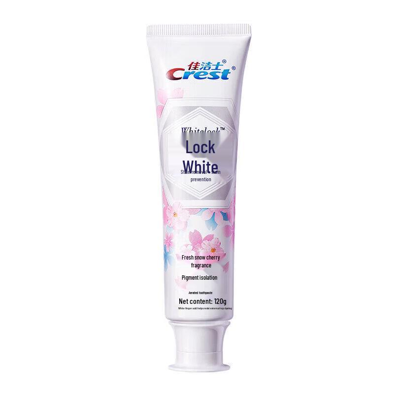 Crest Dual-Color Lock White Fresh Snow Cherry Toothpaste