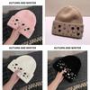 Girls Handcrafted Water Drill Wool Hat With Knit Design For Autumn Winter Kids Fashion