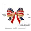 National flag bow brooch, Stars and Stripes enamel pin, Independence Day themed bag, clothes decorative accessories
