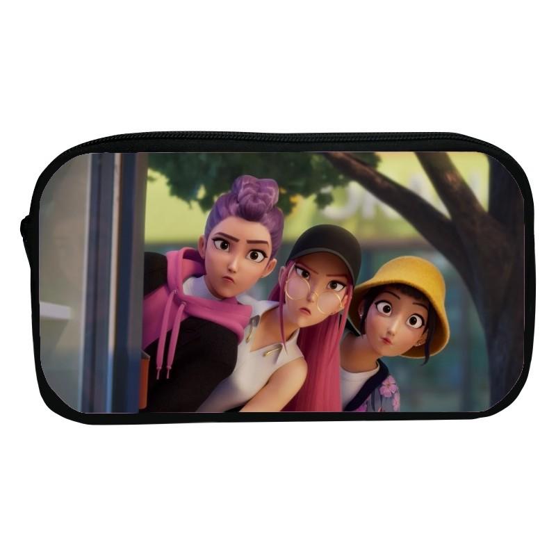 Nytt Trykket Demon Hunter Gruppe K-POP Blyantveske Tegneserie Skrivesakerpose Huntrix Kpop Barneskoleelev Oppbevaringspose