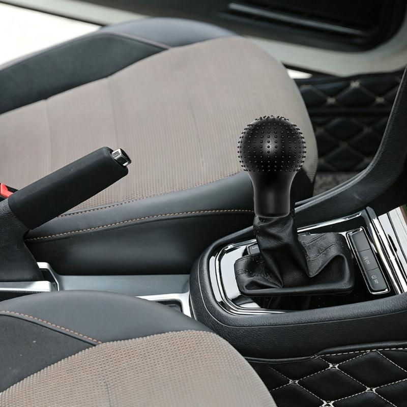 Food Grade Silicone Car Gear Knob Cover with Matching Handbrake Sleeve Simple Installs for Smooth Grip & Easy Cleaning