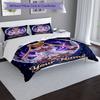 3pcs Custom Name Moonlit Romance Printed Bedding Set Duvet Cover Closure Includes 1 Duvet Cover & 2 Pillowcases, Soft and Comfortable for All Seasons.