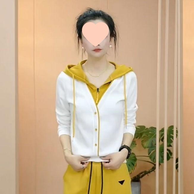 

Весенняя мода 2025 года, приталенный худи и комплект брюк прямого кроя 4XL (Recommend 140-150 jin, Pants 30)