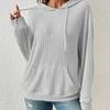 Loose Knitwear Hoodie Casual Pullover with Kangaroo Pocket Winter Autumn